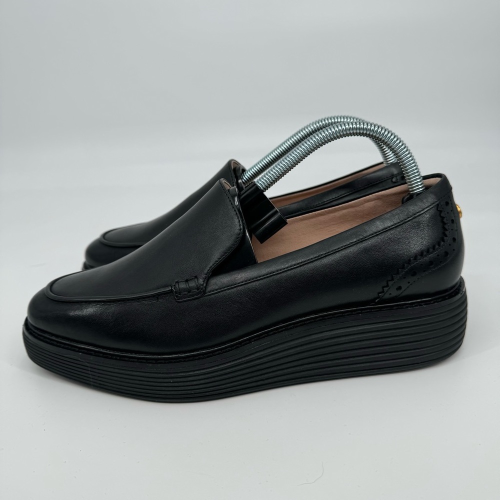 Cole Haan Women’s 9 Black Grand Platform Venetian Slip On Loafer - Picture 3 of 9